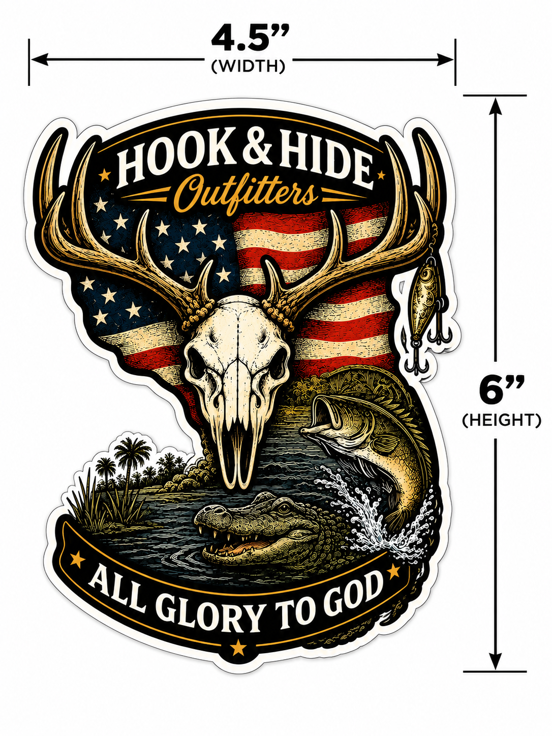 All Glory To God Transfer Sticker